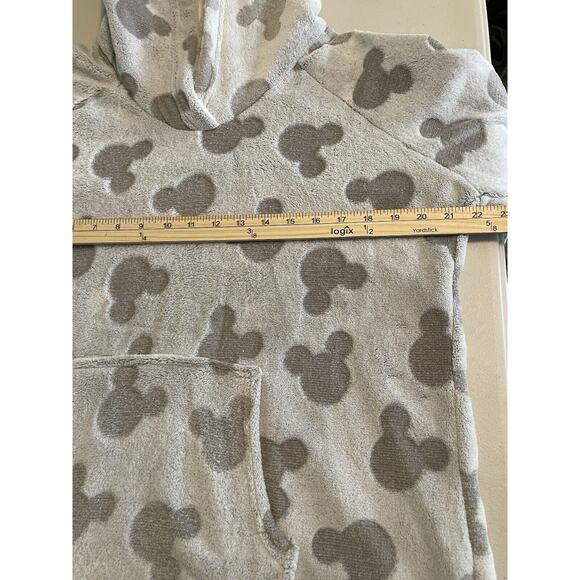 Disney Women's Hoodie Mickey Gray Fleece Lounge Sherpa Dress Sleepwear N EUC - Picture 5 of 9